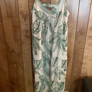 Tropical Print Strappy Sun Dress